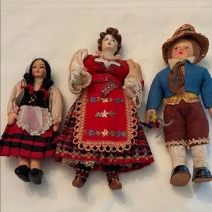 Set Three Ethnic Dolls